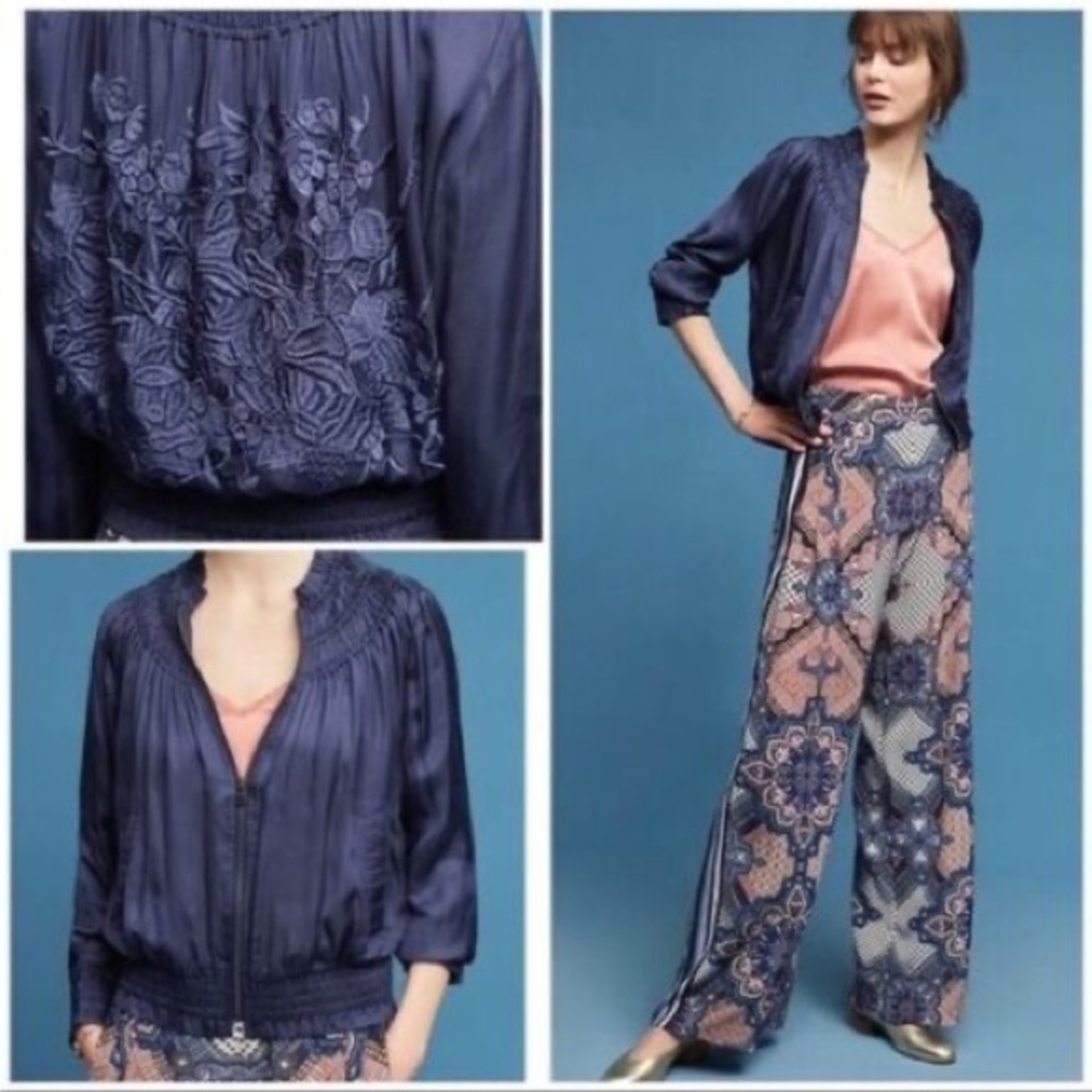 Anthropology Alexe Embroidered Bomber by Love Sam Size XS